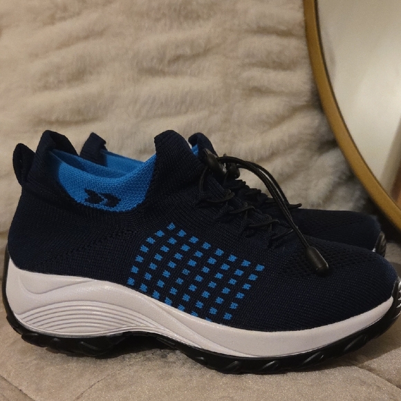 Comfort Wear Shoes - Comfort Wear Orthopedic Navy and Blue Athletic Sneakers